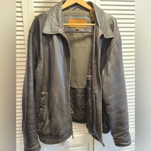 Timberland Rare Vintage Dark Brown Leather Jacket